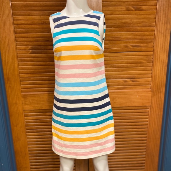 Zara Rainbow Multicolored Stripped Summer Dress - Picture 6 of 6